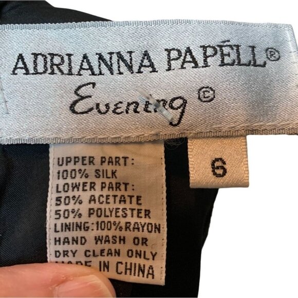 Vintage 80s NWT Evening Gown Maxi Black Beaded Size 6 SMALL - Picture 9 of 9